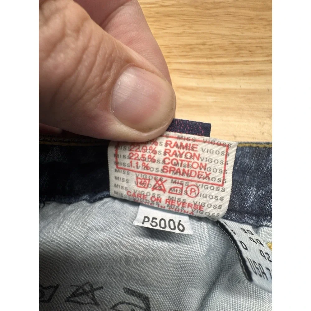 2000s Miss Vigoss Bootcut  Size 7/8 Denim Mixed Split‎ Patched Color Jeans Party